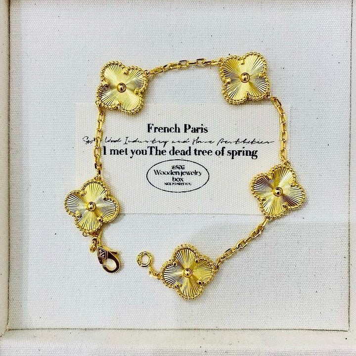 High Quality Gold Clover Bracelet - Artisan by Zaree